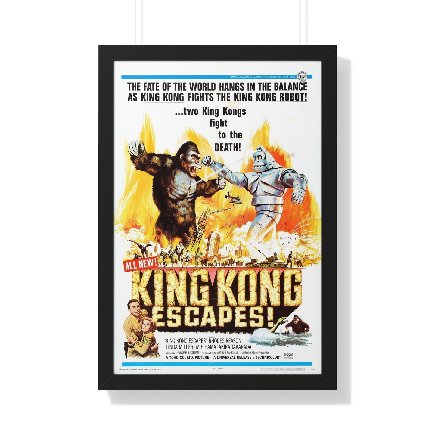 KING KONG ESCAPES (2) 1967 - Framed Movie Poster-20" x 30"-The Sticker Space