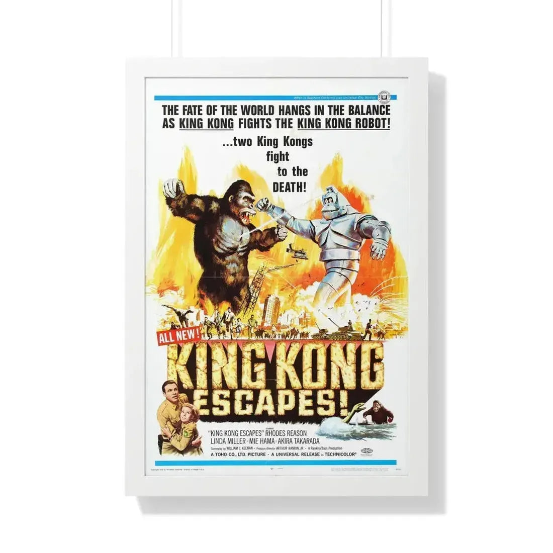 KING KONG ESCAPES (2) 1967 - Framed Movie Poster 20" x 30" White - The Sticker Space