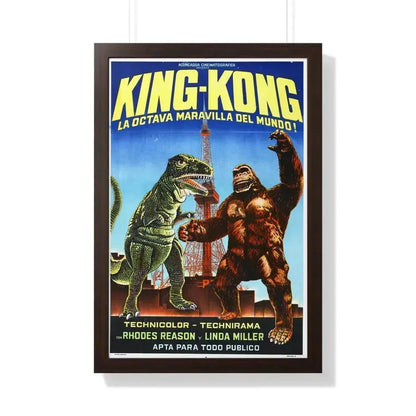KING KONG ESCAPES (3) 1967 - Framed Movie Poster 20" x 30" Walnut - The Sticker Space