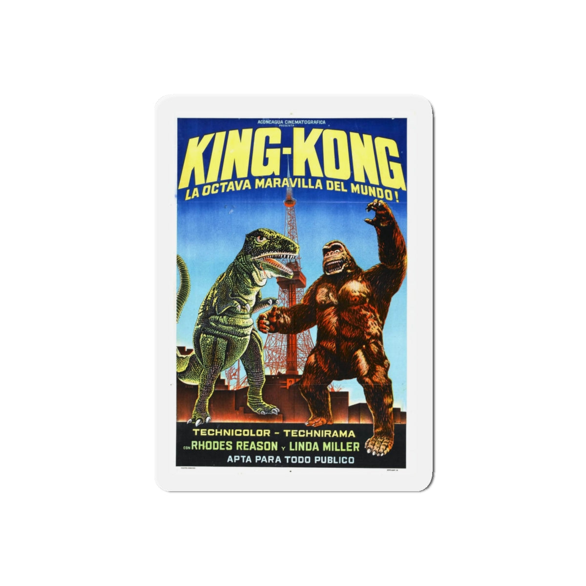 KING KONG ESCAPES (3) 1967 Movie Poster - Refrigerator Magnet-5" x 5"-The Sticker Space