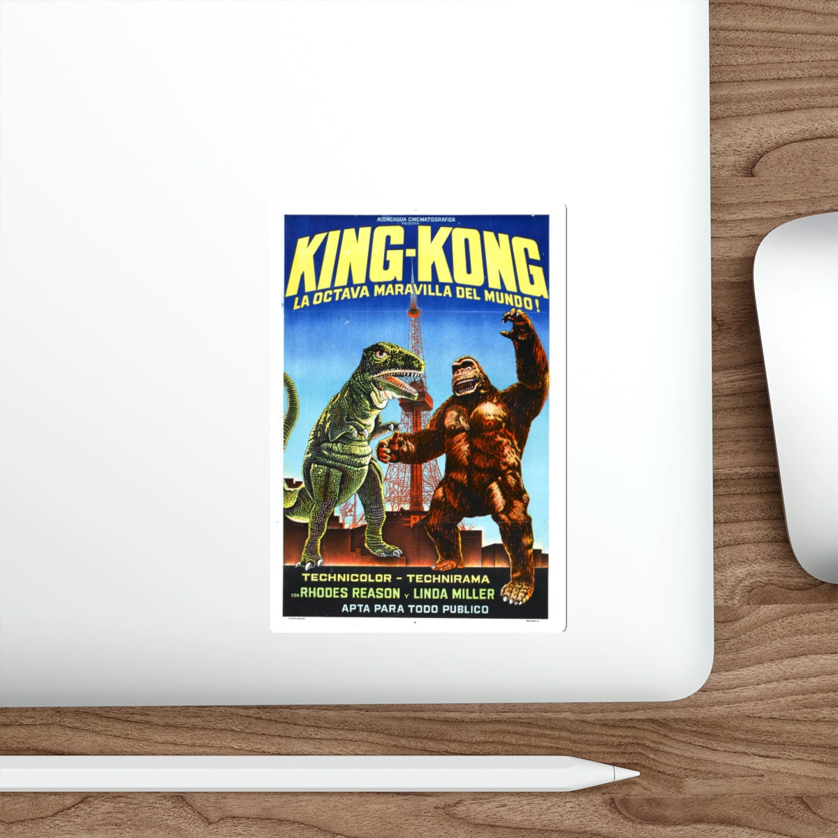 KING KONG ESCAPES (3) 1967 Movie Poster STICKER Vinyl Die-Cut Decal-The Sticker Space