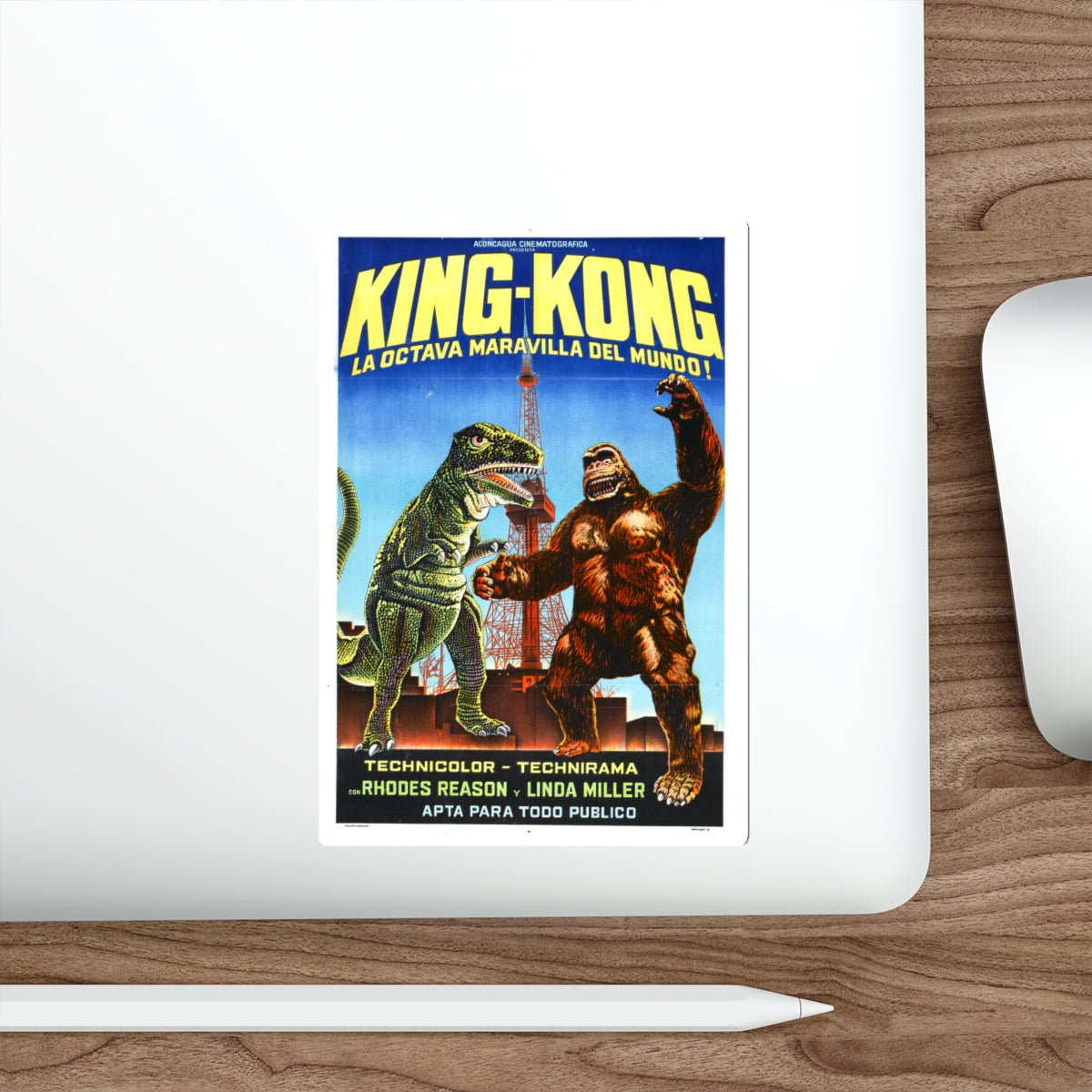 KING KONG ESCAPES (3) 1967 Movie Poster STICKER Vinyl Die-Cut Decal-The Sticker Space