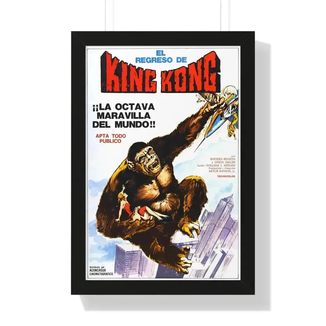 KING KONG ESCAPES (4) 1967 - Framed Movie Poster 16″ x 24″ Black - The Sticker Space