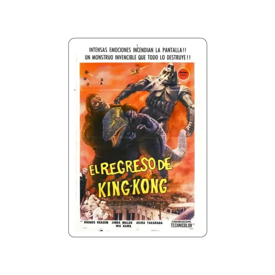 KING KONG ESCAPES (5) 1967 Movie Poster STICKER Vinyl Die-Cut Decal 2 Inch - The Sticker Space