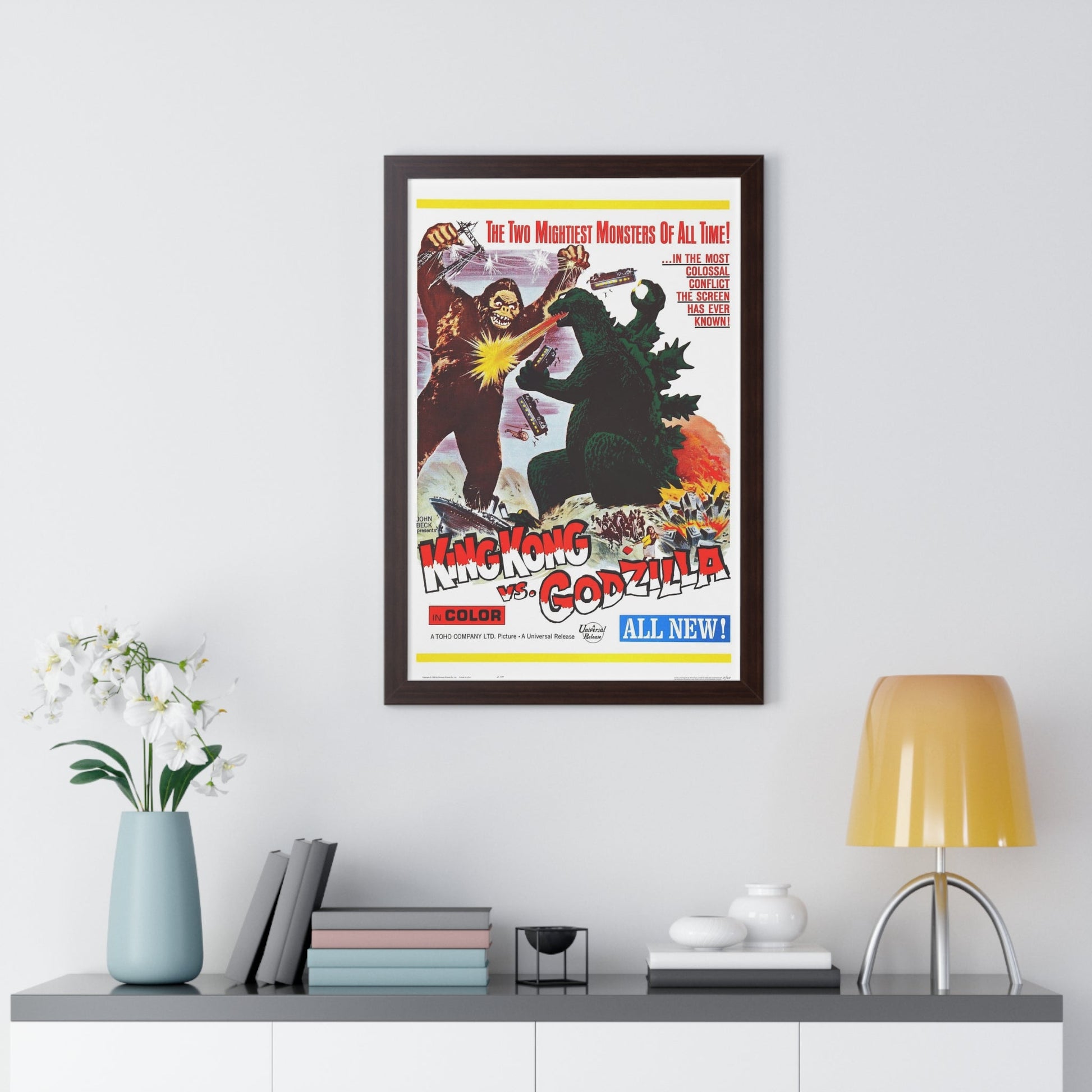 KING KONG VS GODZILLA 1962 - Framed Movie Poster-The Sticker Space