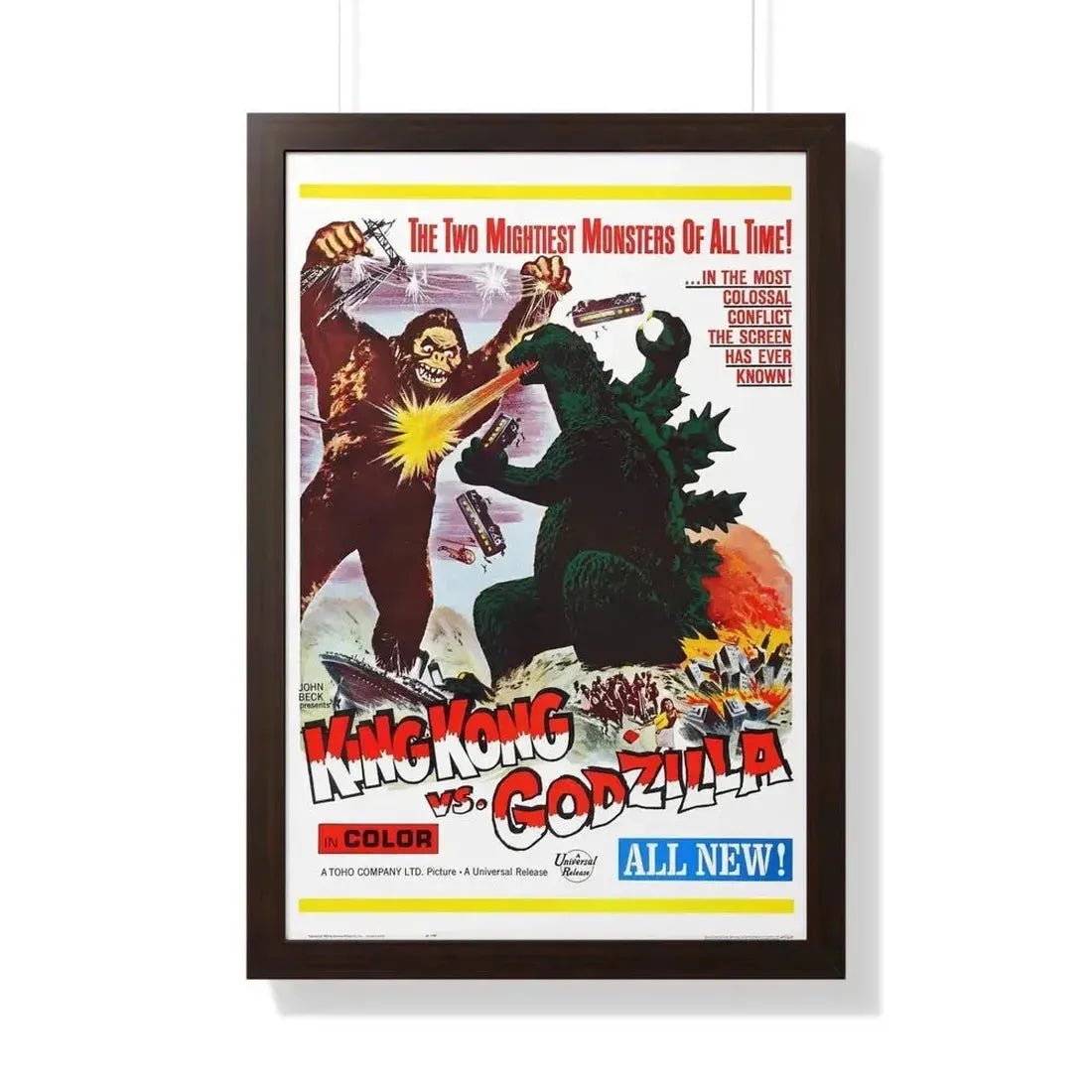 KING KONG VS GODZILLA 1962 - Framed Movie Poster - The Sticker Space
