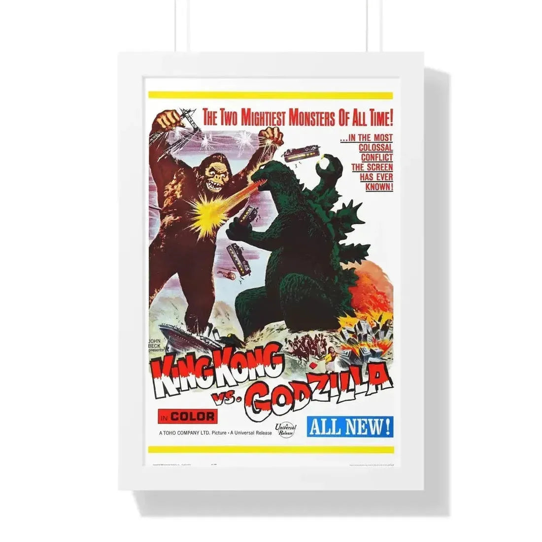 KING KONG VS GODZILLA 1962 - Framed Movie Poster - The Sticker Space