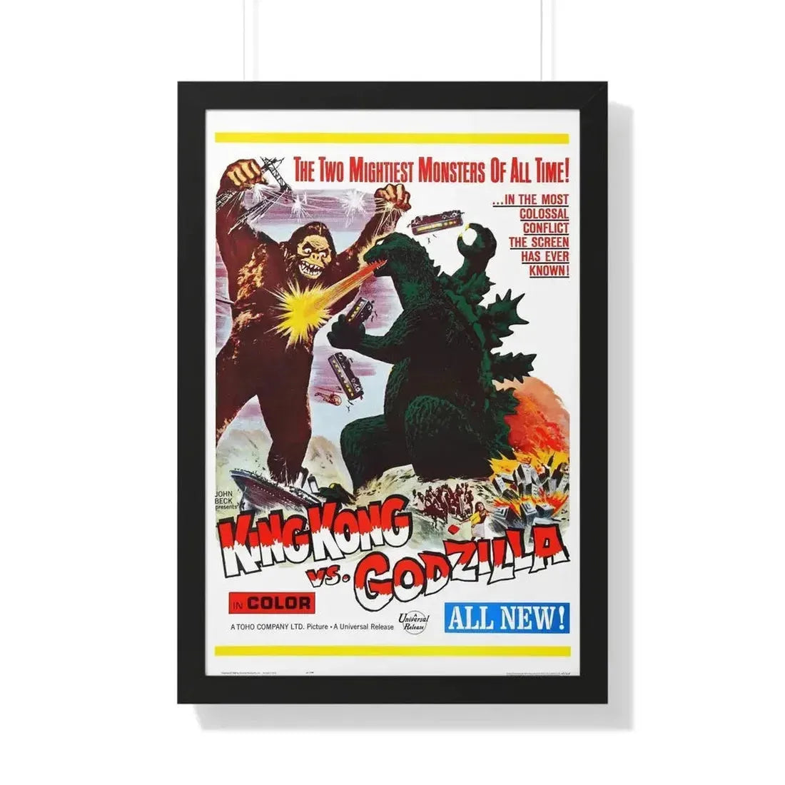 KING KONG VS GODZILLA 1962 - Framed Movie Poster - The Sticker Space