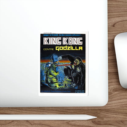 KING KONG VS GODZILLA (FRENCH) 1962 Movie Poster STICKER Vinyl Die-Cut Decal-The Sticker Space