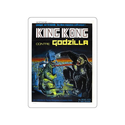 KING KONG VS GODZILLA (FRENCH) 1962 Movie Poster STICKER Vinyl Die-Cut Decal - The Sticker Space