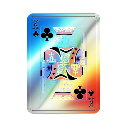 King of Clubs Playing Card Holographic STICKER Die-Cut Vinyl Decal - The Sticker Space