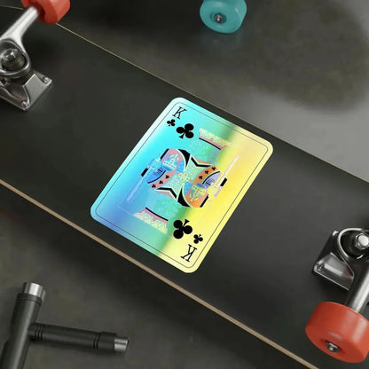 King of Clubs Playing Card Holographic STICKER Die-Cut Vinyl Decal - The Sticker Space
