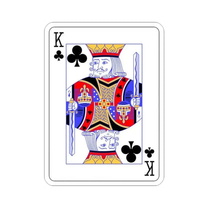 King of Clubs Playing Card STICKER Vinyl Die-Cut Decal 2 Inch - The Sticker Space