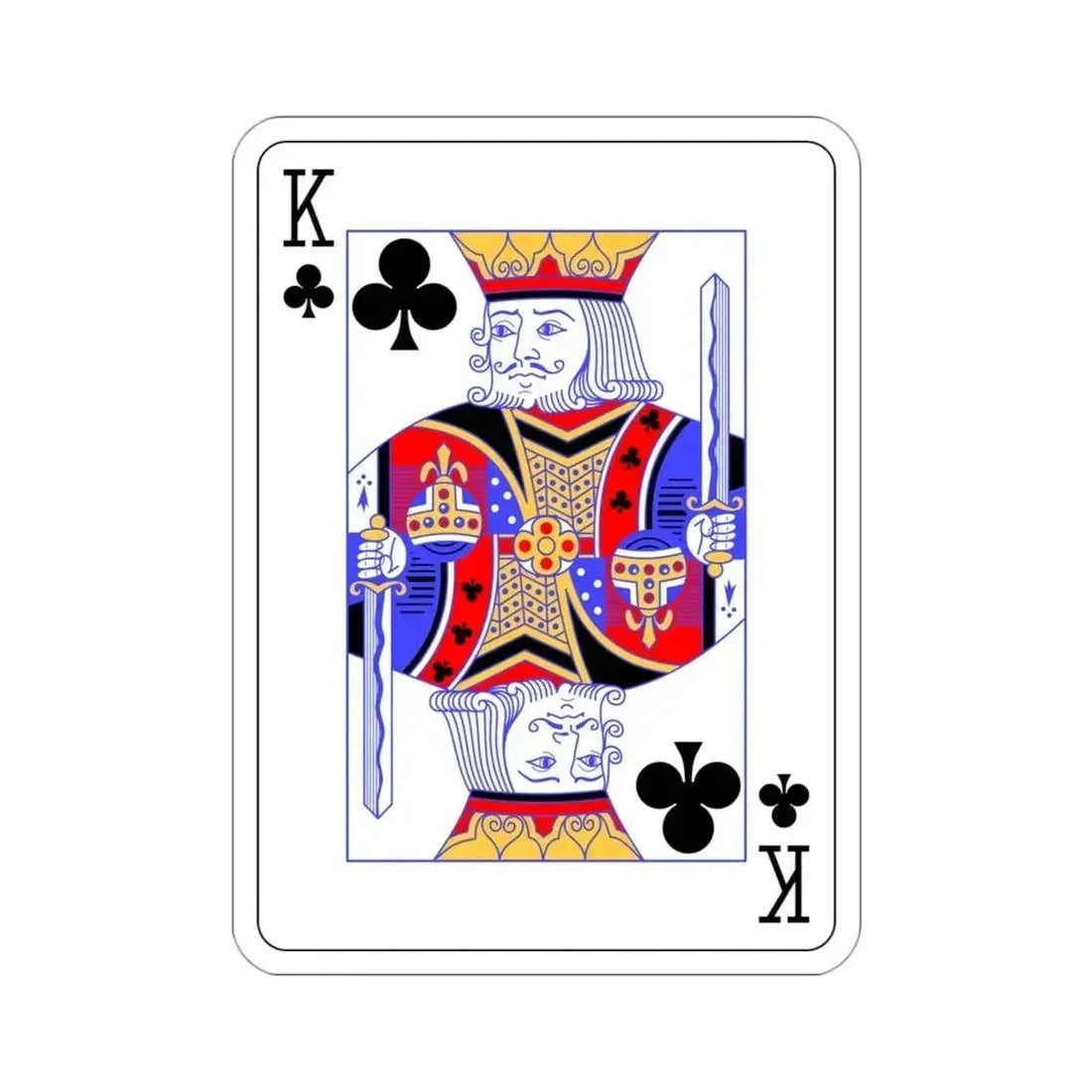 King of Clubs Playing Card STICKER Vinyl Die-Cut Decal 3 Inch - The Sticker Space