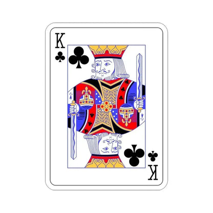 King of Clubs Playing Card STICKER Vinyl Die-Cut Decal 4 Inch - The Sticker Space