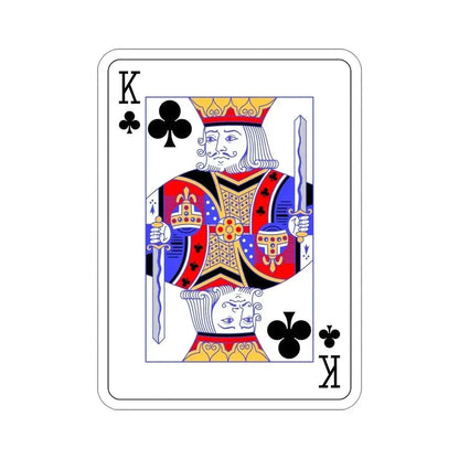 King of Clubs Playing Card STICKER Vinyl Die-Cut Decal 5 Inch - The Sticker Space