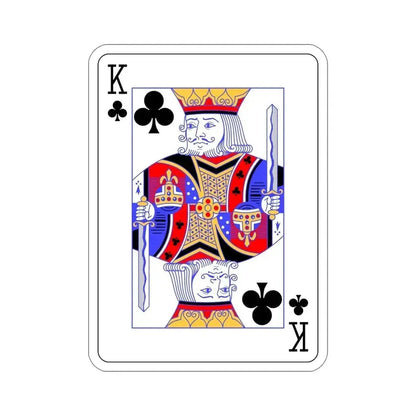 King of Clubs Playing Card STICKER Vinyl Die-Cut Decal 6 Inch - The Sticker Space