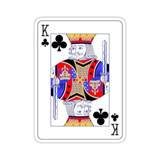 King of Clubs Playing Card STICKER Vinyl Die-Cut Decal 6 Inch - The Sticker Space