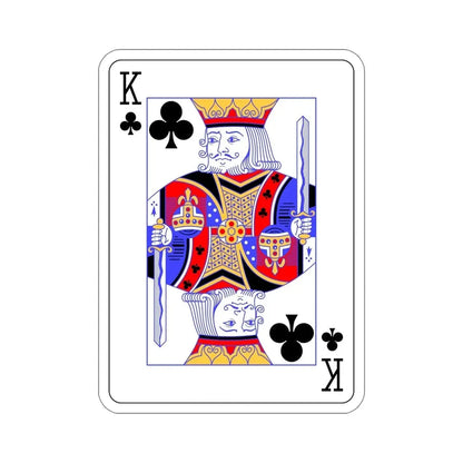 King of Clubs Playing Card STICKER Vinyl Die-Cut Decal - The Sticker Space