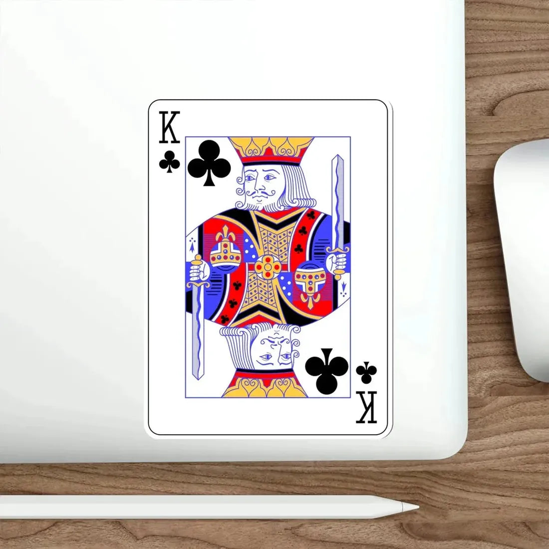 King of Clubs Playing Card STICKER Vinyl Die-Cut Decal - The Sticker Space