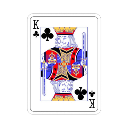 King of Clubs Playing Card STICKER Vinyl Die-Cut Decal - The Sticker Space