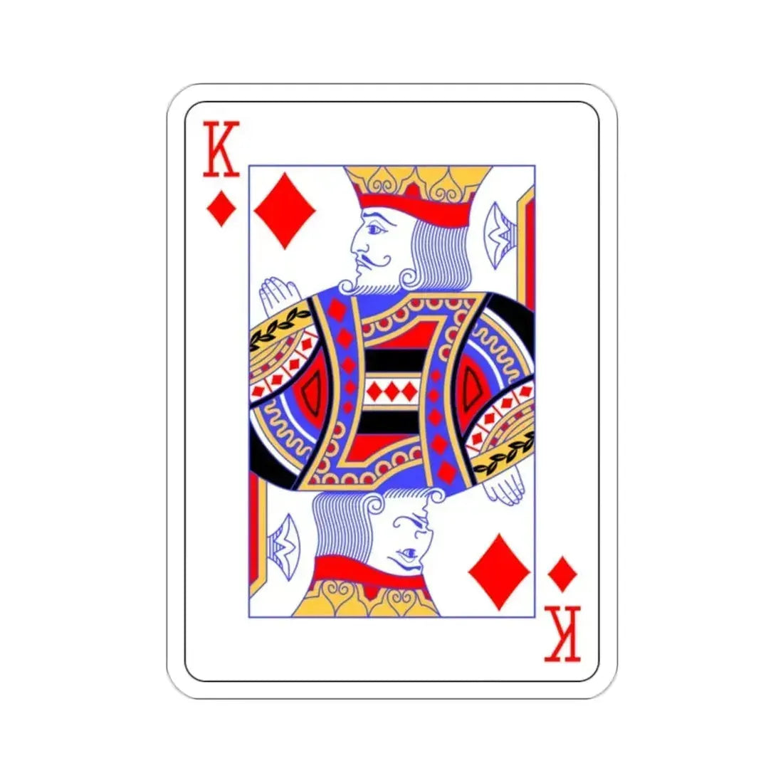 King of Diamonds Playing Card STICKER Vinyl Die-Cut Decal 2 Inch - The Sticker Space