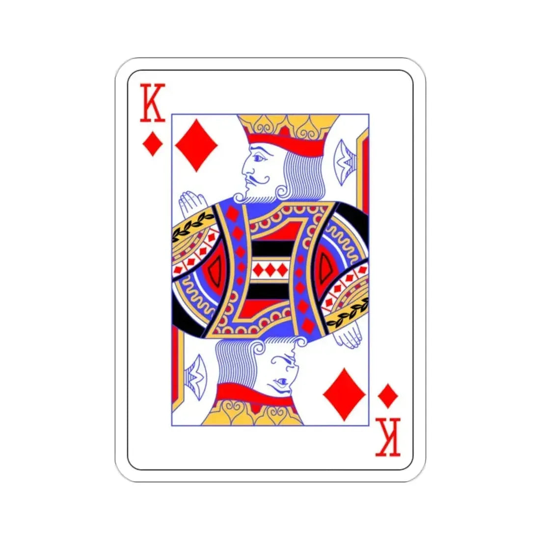 King of Diamonds Playing Card STICKER Vinyl Die-Cut Decal 2 Inch - The Sticker Space