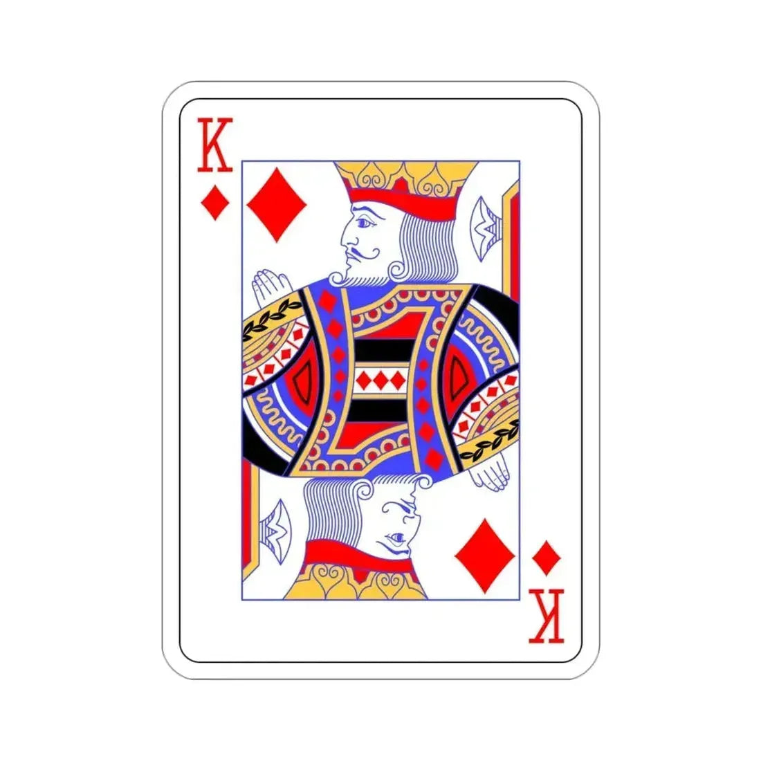 King of Diamonds Playing Card STICKER Vinyl Die-Cut Decal 3 Inch - The Sticker Space