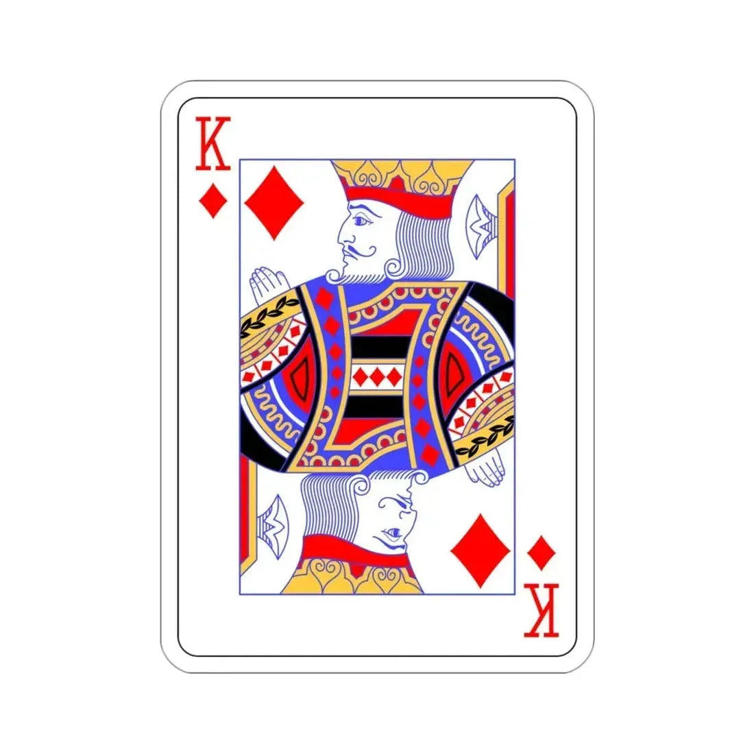 King of Diamonds Playing Card STICKER Vinyl Die-Cut Decal 3 Inch - The Sticker Space