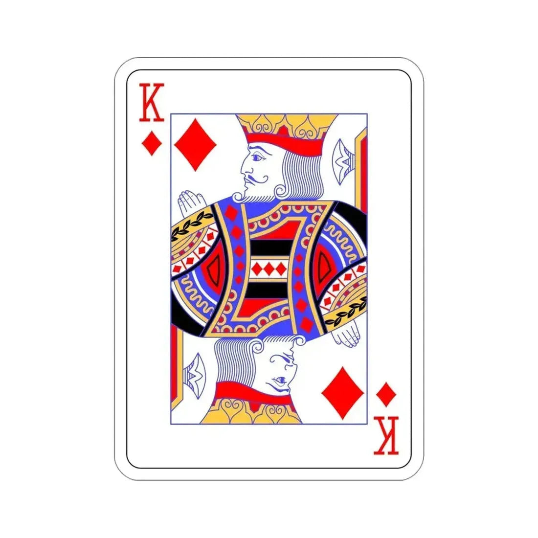 King of Diamonds Playing Card STICKER Vinyl Die-Cut Decal 4 Inch - The Sticker Space