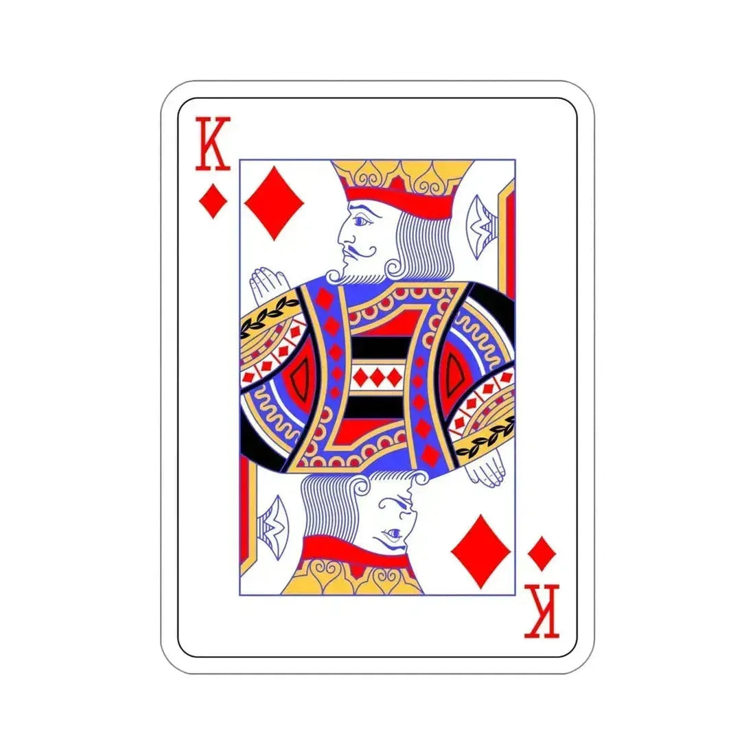 King of Diamonds Playing Card STICKER Vinyl Die-Cut Decal 5 Inch - The Sticker Space
