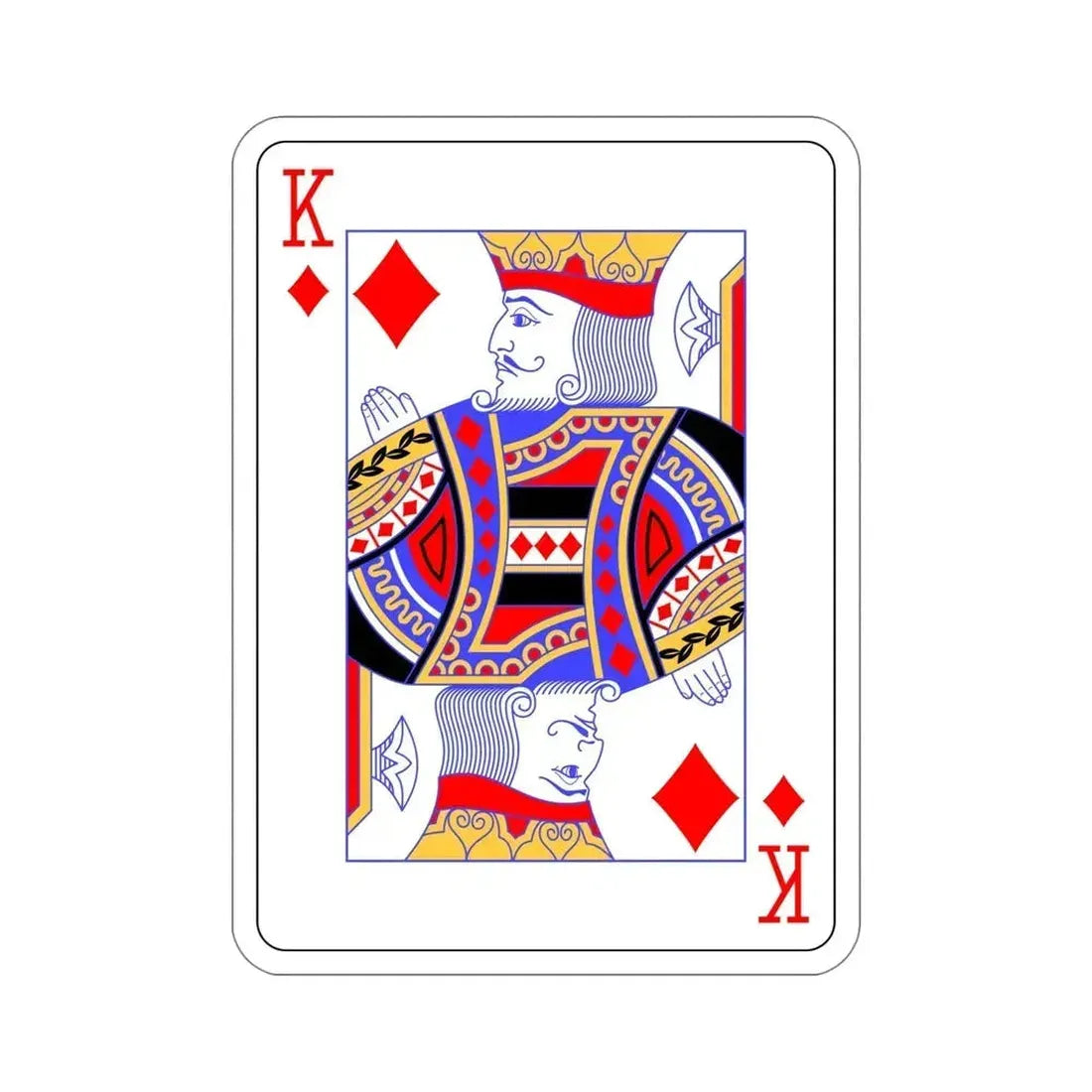 King of Diamonds Playing Card STICKER Vinyl Die-Cut Decal 5 Inch - The Sticker Space