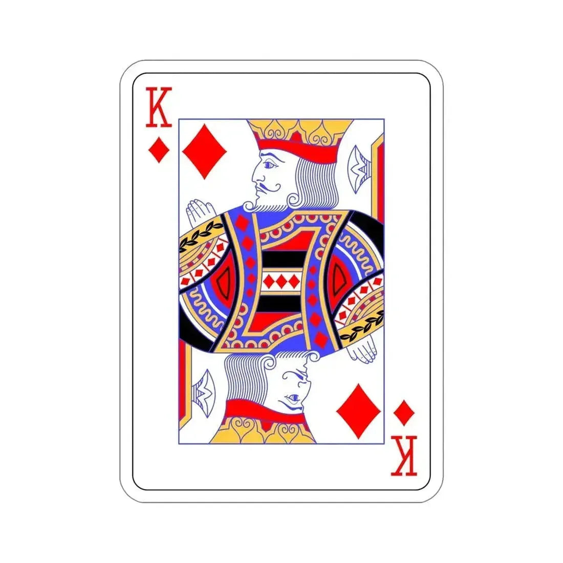 King of Diamonds Playing Card STICKER Vinyl Die-Cut Decal 6 Inch - The Sticker Space