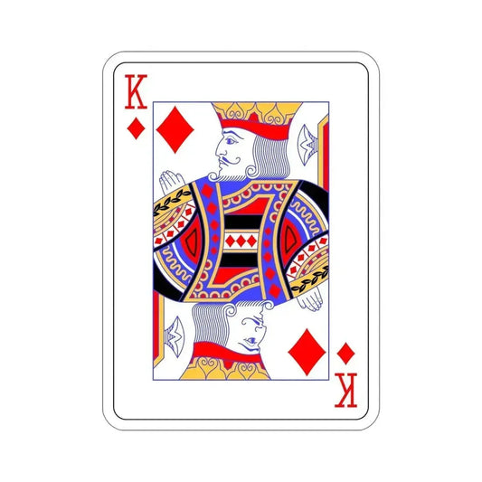 King of Diamonds Playing Card STICKER Vinyl Die-Cut Decal 6 Inch - The Sticker Space