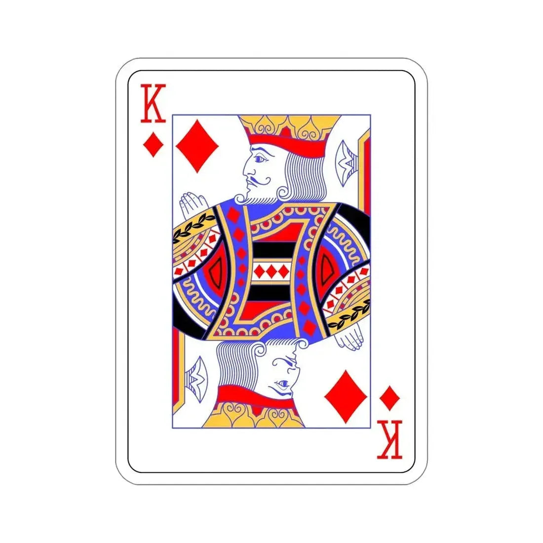 King of Diamonds Playing Card STICKER Vinyl Die-Cut Decal 6 Inch - The Sticker Space