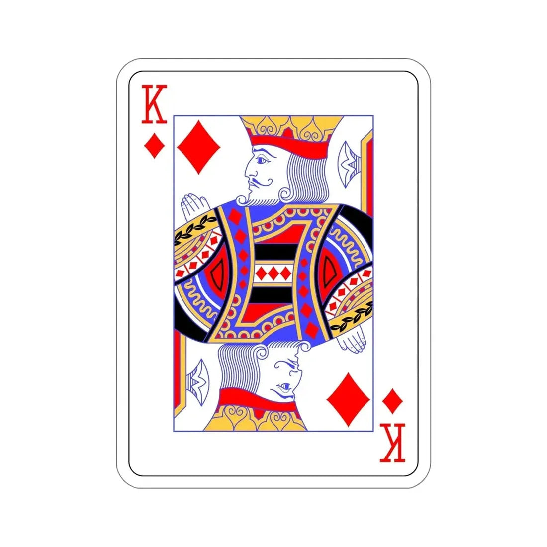 King of Diamonds Playing Card STICKER Vinyl Die-Cut Decal - The Sticker Space