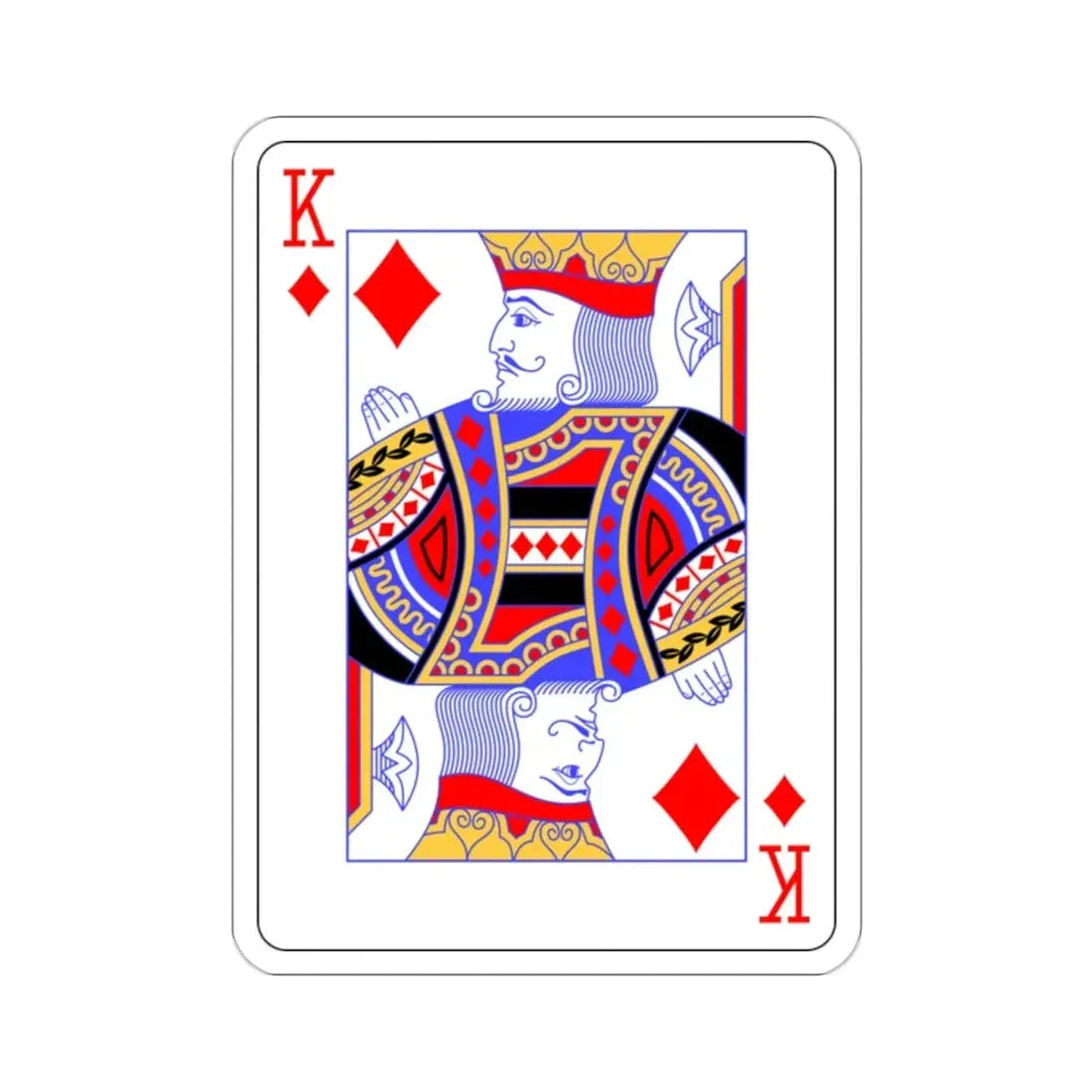 King of Diamonds Playing Card STICKER Vinyl Die-Cut Decal - The Sticker Space