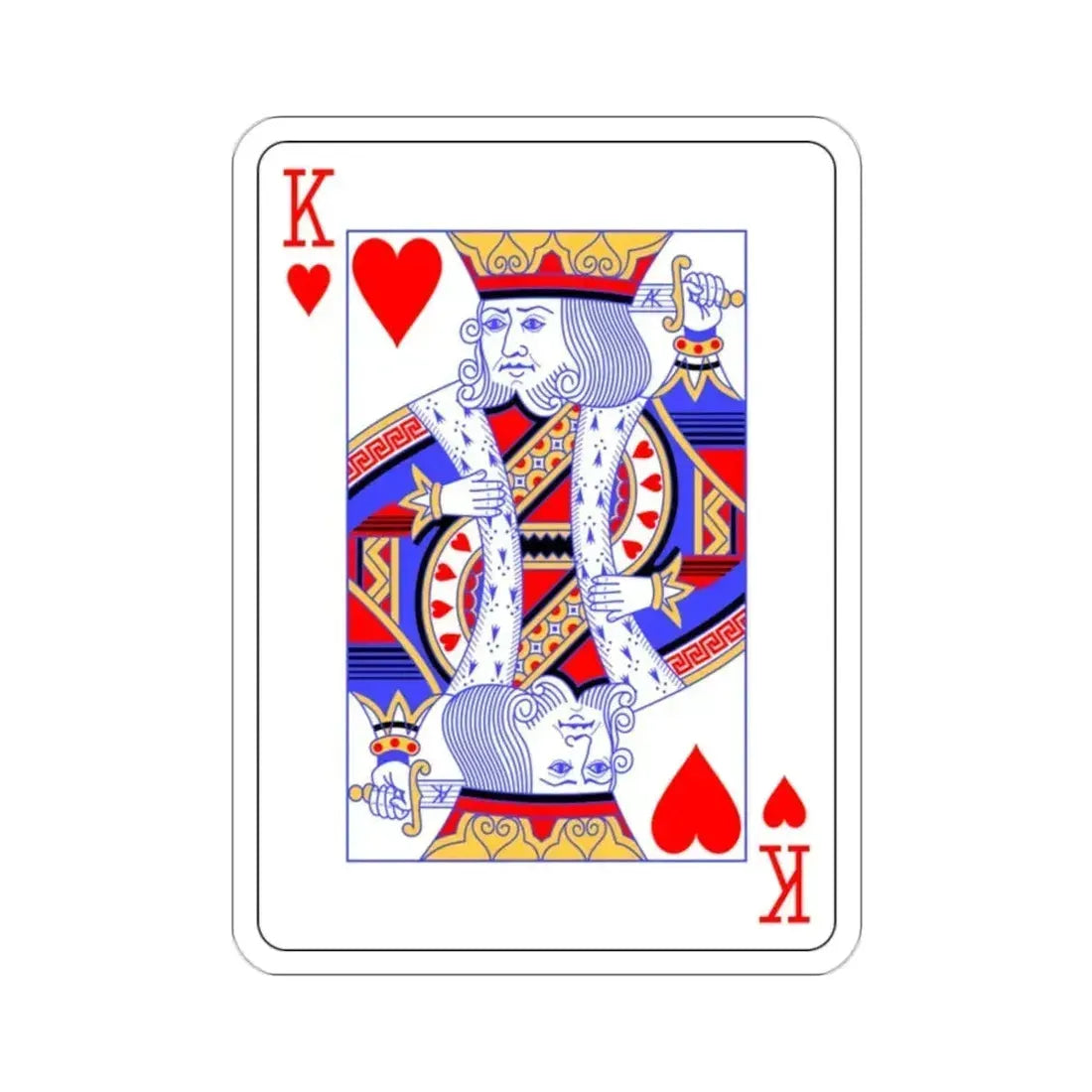 King of Hearts Playing Card STICKER Vinyl Die-Cut Decal 2 Inch - The Sticker Space