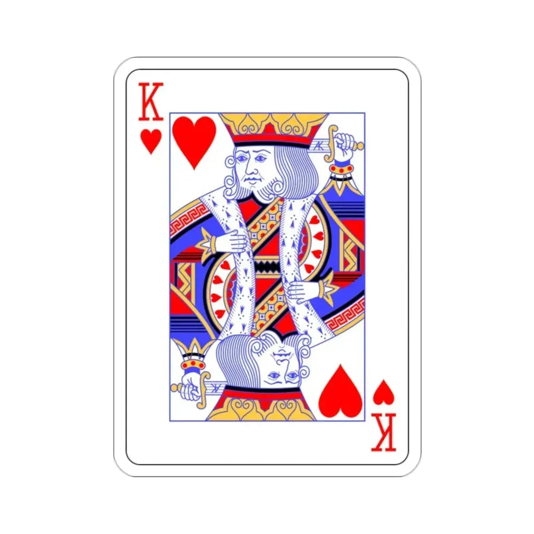 King of Hearts Playing Card STICKER Vinyl Die-Cut Decal 2 Inch - The Sticker Space