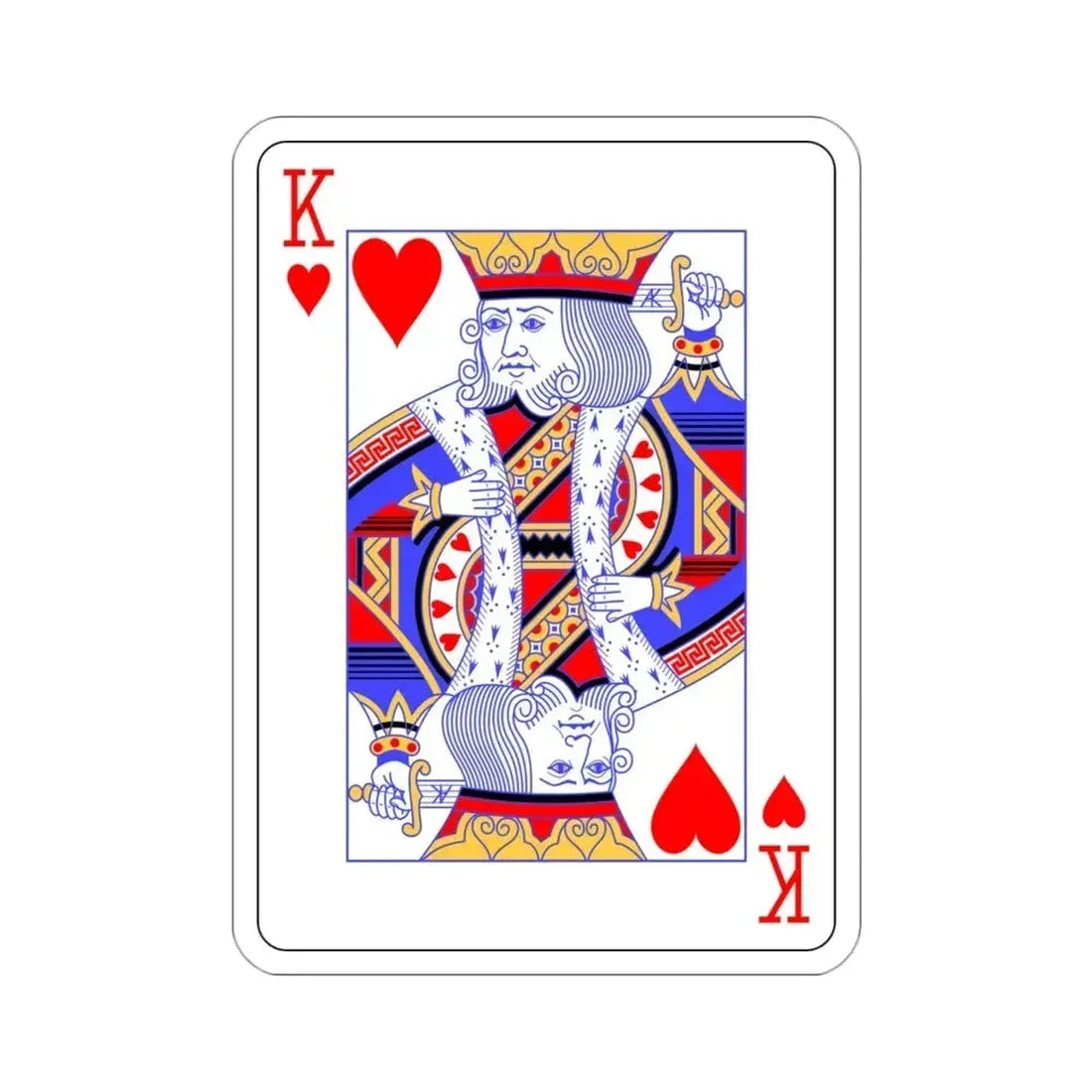 King of Hearts Playing Card STICKER Vinyl Die-Cut Decal 3 Inch - The Sticker Space