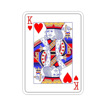 King of Hearts Playing Card STICKER Vinyl Die-Cut Decal 3 Inch - The Sticker Space