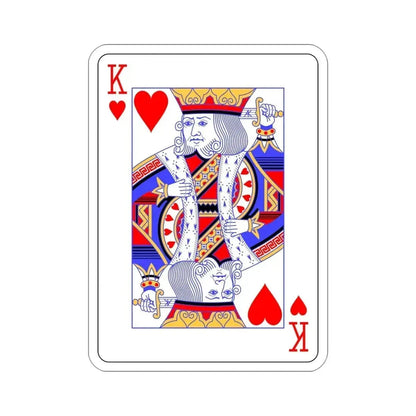 King of Hearts Playing Card STICKER Vinyl Die-Cut Decal 4 Inch - The Sticker Space