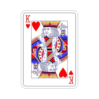King of Hearts Playing Card STICKER Vinyl Die-Cut Decal 4 Inch - The Sticker Space