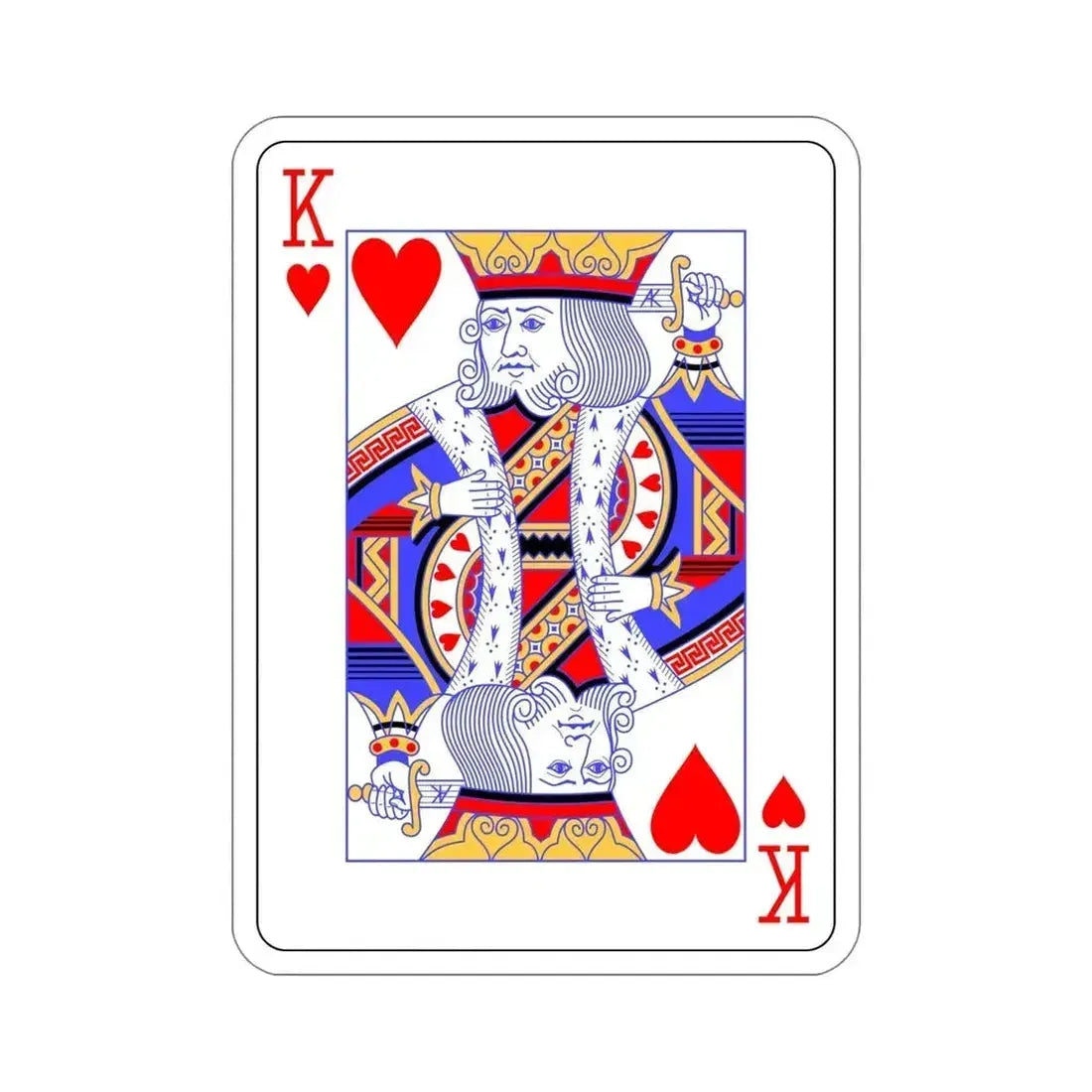 King of Hearts Playing Card STICKER Vinyl Die-Cut Decal 5 Inch - The Sticker Space