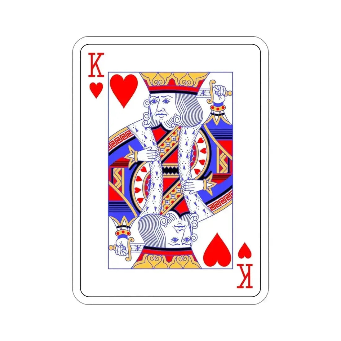 King of Hearts Playing Card STICKER Vinyl Die-Cut Decal 5 Inch - The Sticker Space
