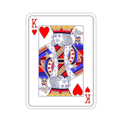 King of Hearts Playing Card STICKER Vinyl Die-Cut Decal 6 Inch - The Sticker Space