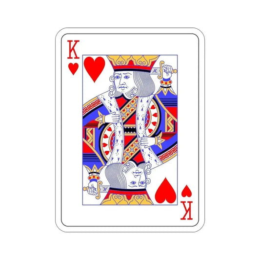 King of Hearts Playing Card STICKER Vinyl Die-Cut Decal 6 Inch - The Sticker Space