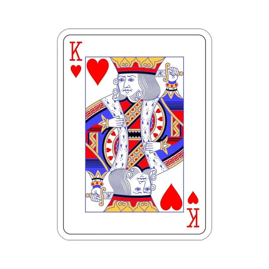 King of Hearts Playing Card STICKER Vinyl Die-Cut Decal 6 Inch - The Sticker Space