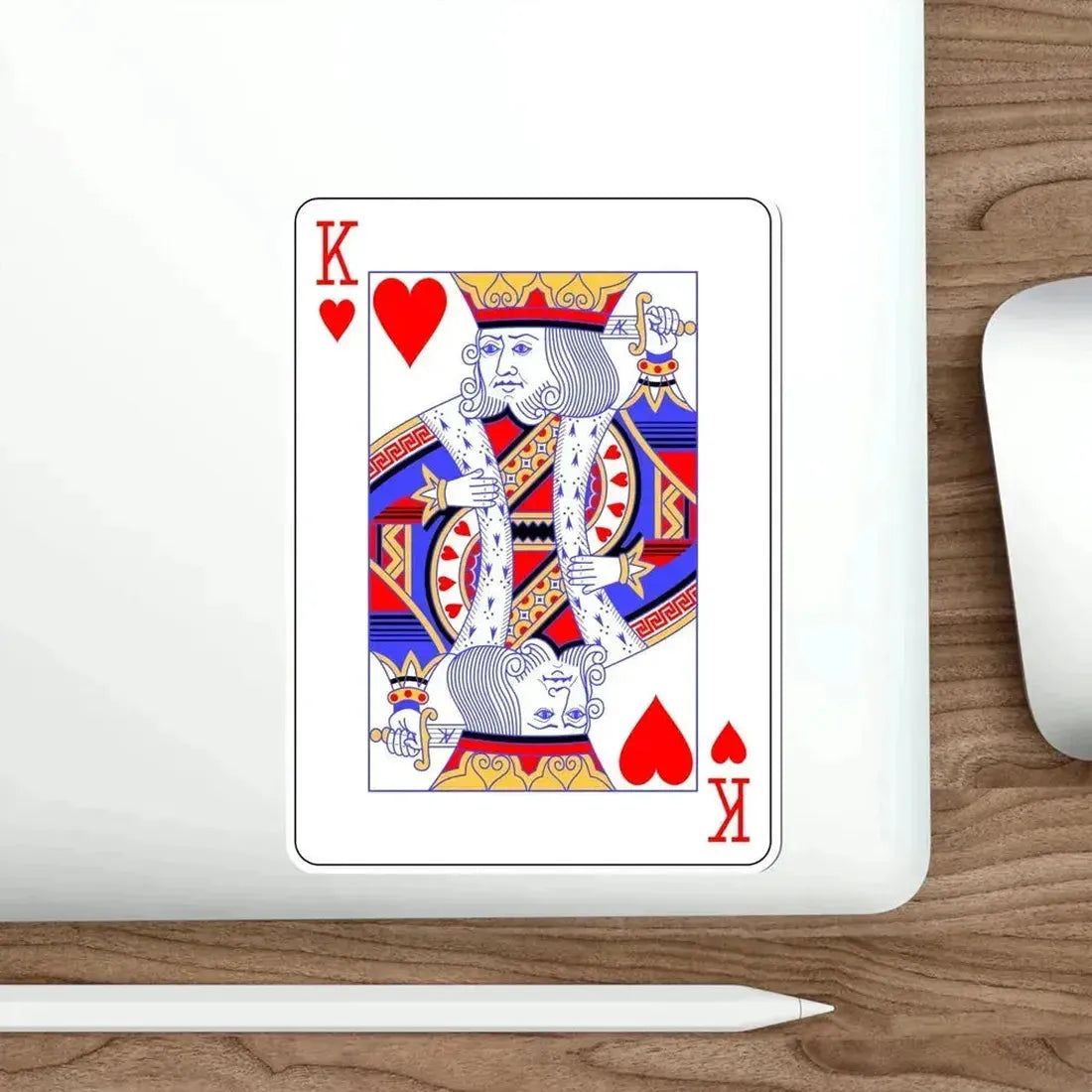 King of Hearts Playing Card STICKER Vinyl Die-Cut Decal - The Sticker Space
