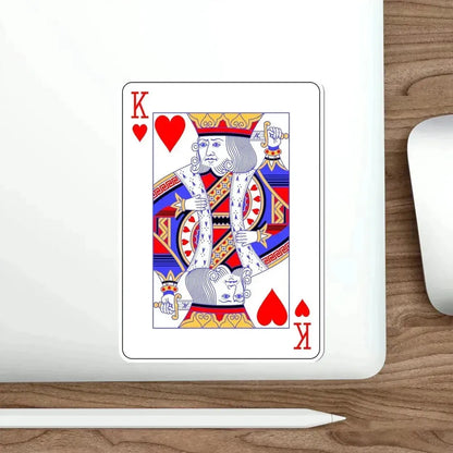 King of Hearts Playing Card STICKER Vinyl Die-Cut Decal - The Sticker Space
